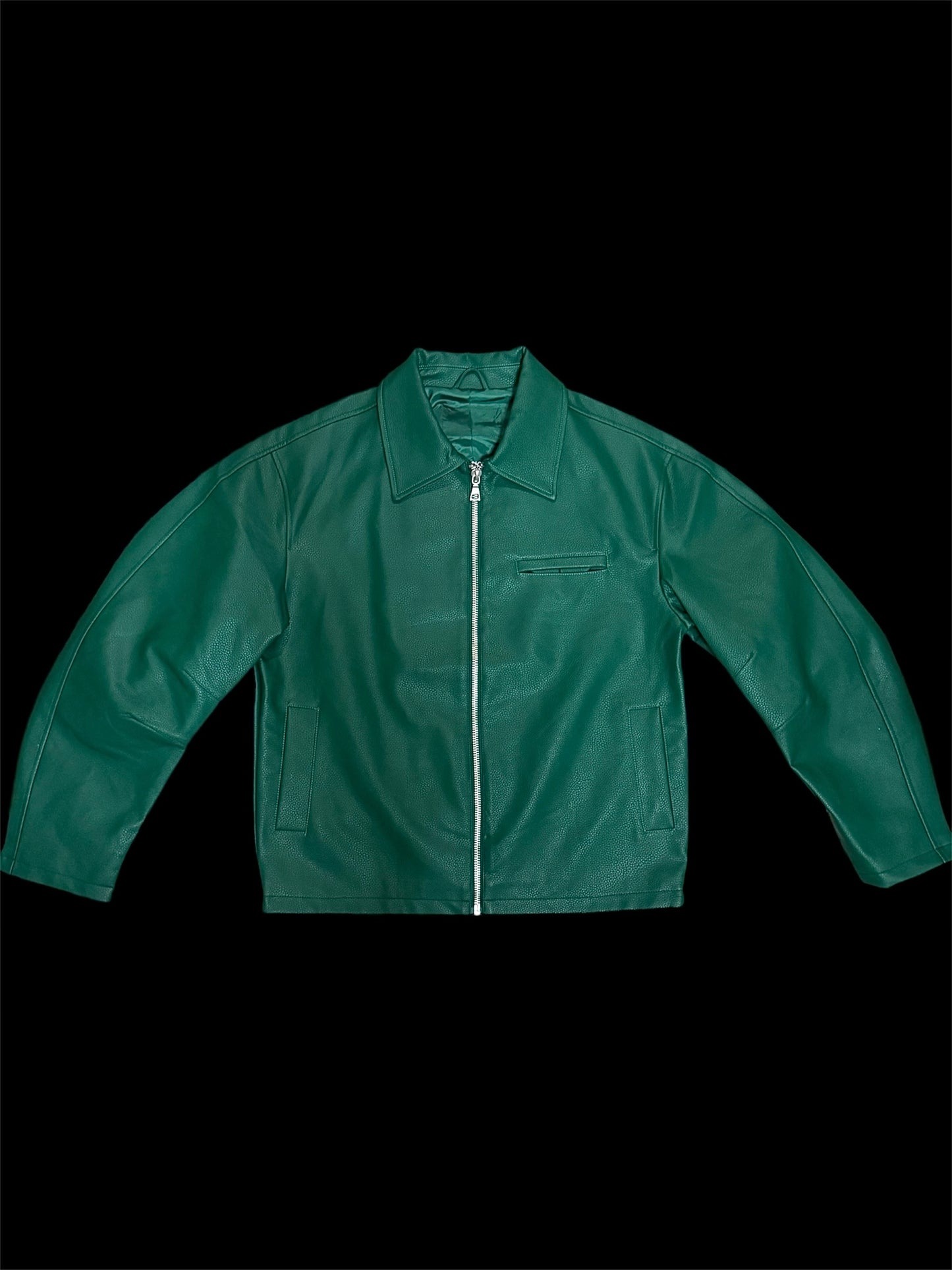 PFNY WAR ANGELS GREEN LEATHER JACKET